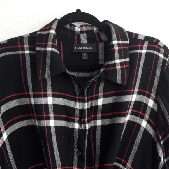 Lane Bryant Plaid Flannel Shirt - Picture 3 of 6